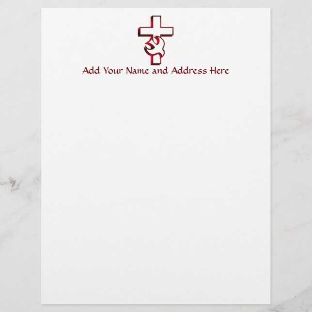Cross and Holy Spirit / Holy Ghost Letterhead (Front)