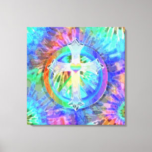 Cross and Peace Sign