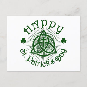 Cross And Shamrocks Holiday Postcard