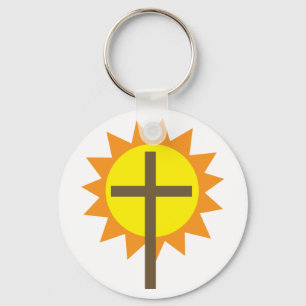 Cross And Sunshine Keychain