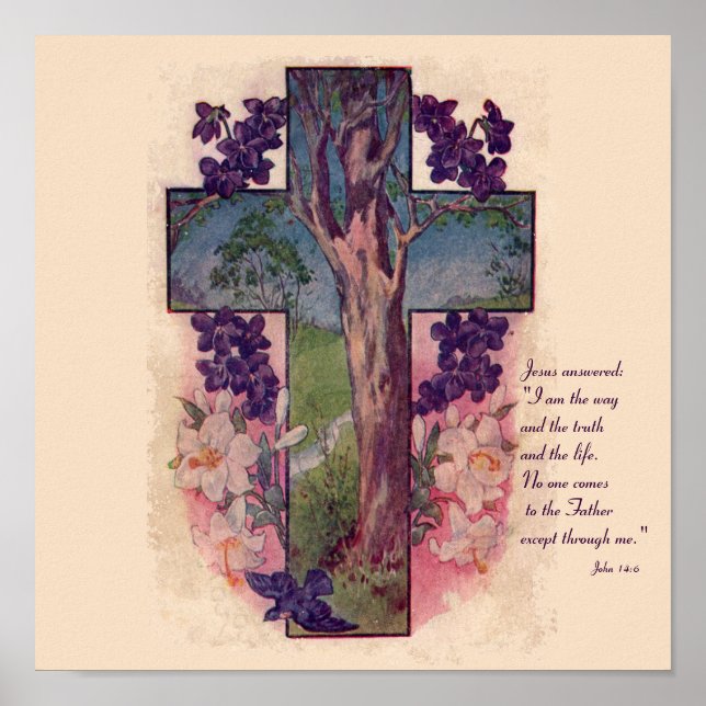 Cross and Tree Christian Print (Front)