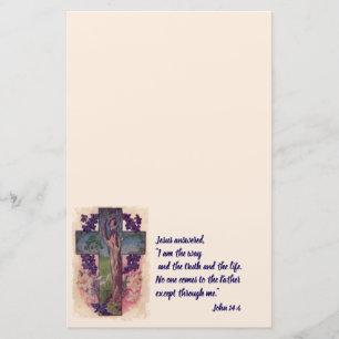 Cross and Tree Christian Stationery Paper
