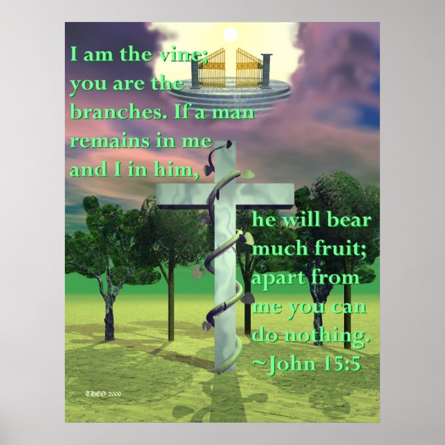 Cross and Vine Poster (Front)