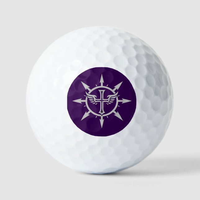 "Cross and Wings Emblem" Golf Balls (Front)