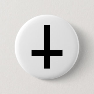 Cross antichrist 2 inch round button