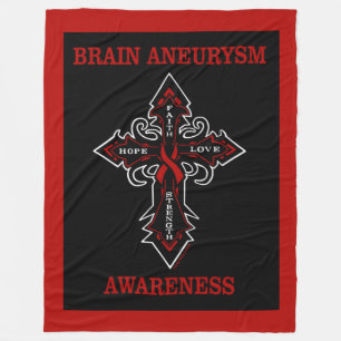 Cross/Awareness...Brain Aneurysm Fleece Blanket
