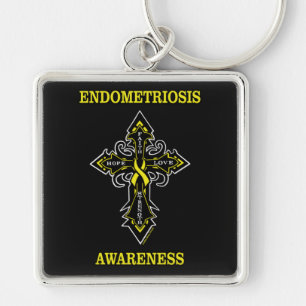 Cross/Awareness...Endometriosis Keychain