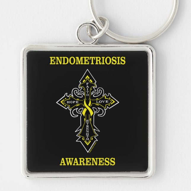 Cross/Awareness...Endometriosis Keychain (Front)
