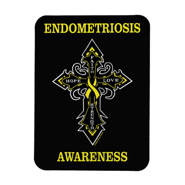 Cross/Awareness...Endometriosis Magnet (Vertical)