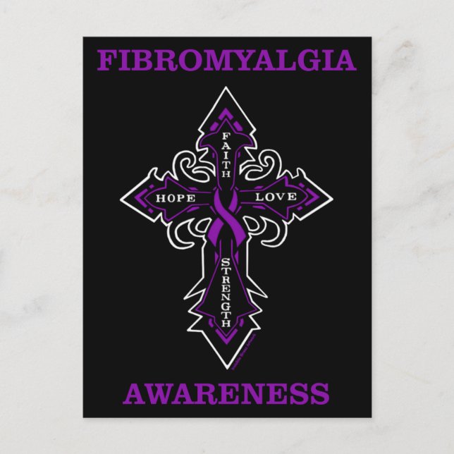 Cross/Awareness...Fibro Postcard (Front)