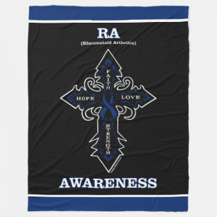 Cross/Awareness...RA Fleece Blanket