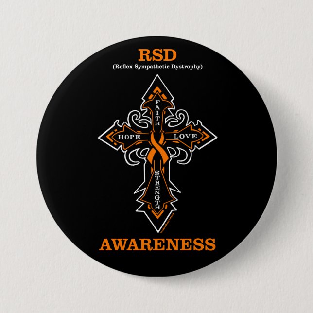 Cross/Awareness...RSD 3 Inch Round Button (Front)