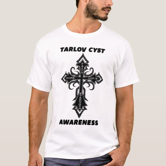 Cross/Awareness...Tarlov Cyst T-Shirt (Front)