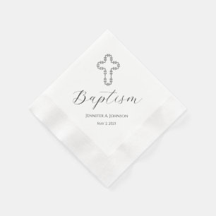 Cross Baptism Paper Napkin