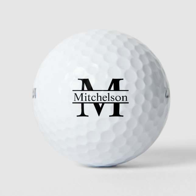 Cross Bar LR Monogrammed Golf Balls (Front)