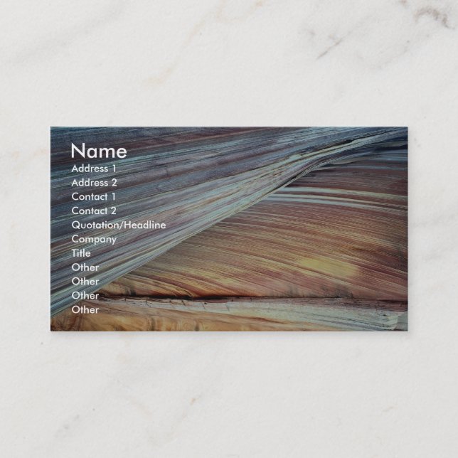 Cross-bedded sandstone, Arizona, U.S.A. Business Card (Front)