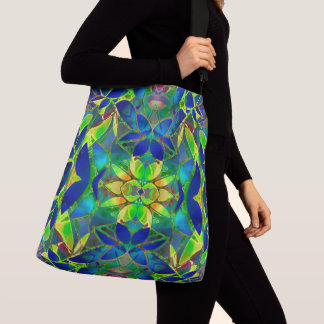 Cross Body Bag Floral Fractal Art