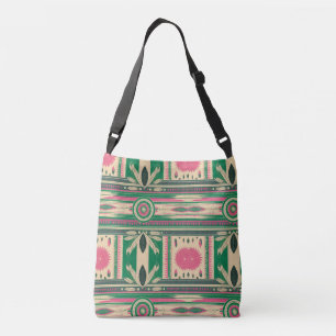 Cross Body in Green/Pink Native American Patterns Crossbody Bag
