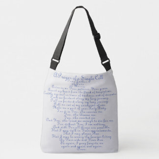 Cross Body Large Tote with Prayer of Single Cell