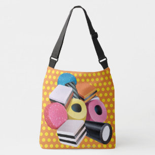 Cross body Tote. Candy Allsorts cascade Orange Crossbody Bag