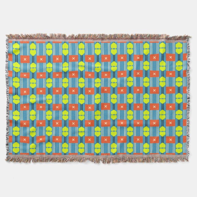 Cross Button Connector Throw Blanket (Front)