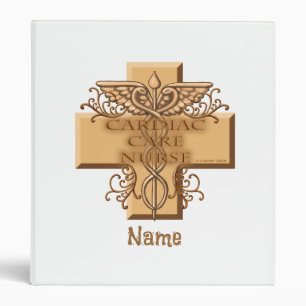 Cross Caduceus Cardiac Care Nurse Binder