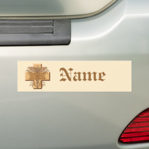 Cross Caduceus CNA Nurse Bumper Sticker