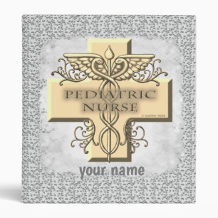 Cross Caduceus Pediatric nurse  Binder