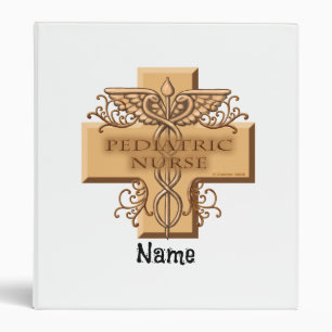 Cross Caduceus Pediatric nurse  Binder