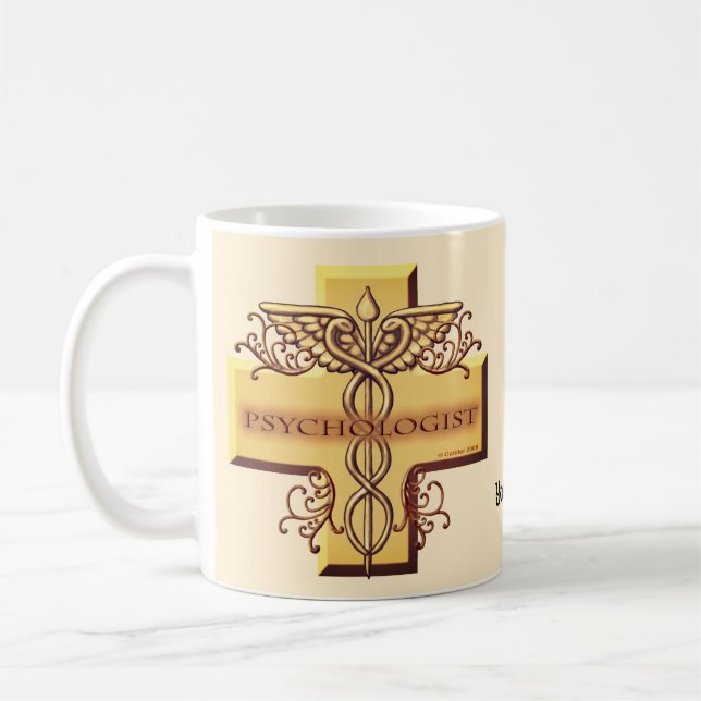 Cross Caduceus Psychologist  Coffee Mug (Left)