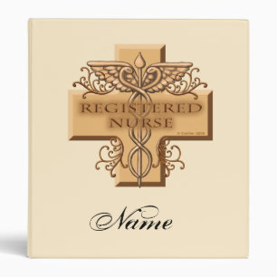 Cross Caduceus RN Nurse Binder