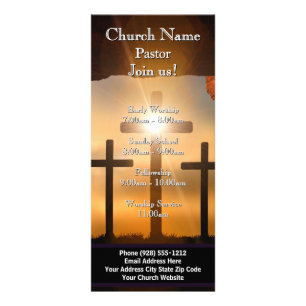 Cross Calvary Easter Rack Card, Join Us Services Card