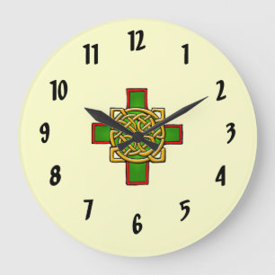 Cross Celtic design Wall Clock