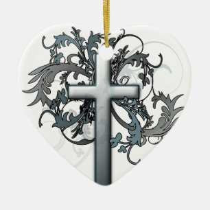 Cross Ceramic Ornament