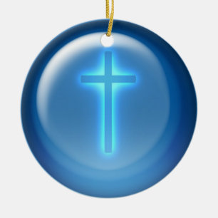 Cross - Christian Ceramic Ornament
