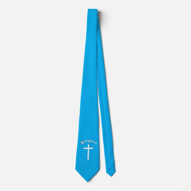 Cross Christian Jesus Forgiven Tie (Front)