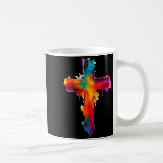 Cross Christian Religious Believe Blessed Faith Gr Coffee Mug (Right)