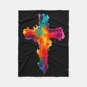 Cross Christian Religious Believe Blessed Faith Gr Fleece Blanket