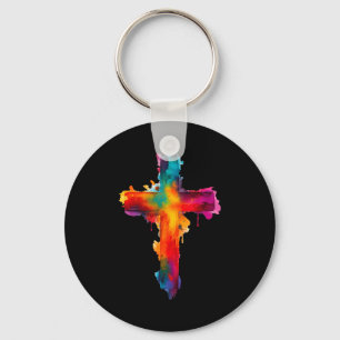 Cross Christian Religious Believe Blessed Faith Gr Keychain