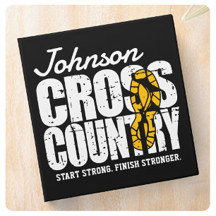 Cross Country ADD TEXT Runner Running Team Player Binder