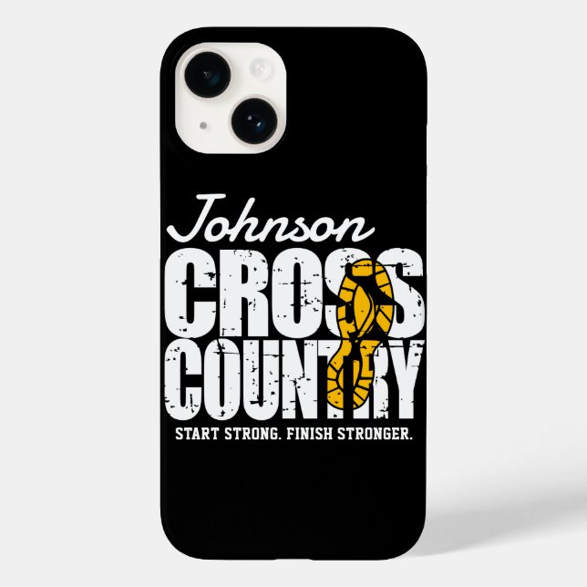 Cross Country ADD TEXT Runner Running Team Player Case-Mate iPhone Case (Back)
