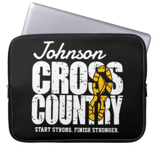 Cross Country ADD TEXT Runner Running Team Player Laptop Sleeve