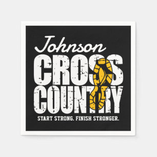 Cross Country ADD TEXT Runner Running Team Player Napkin