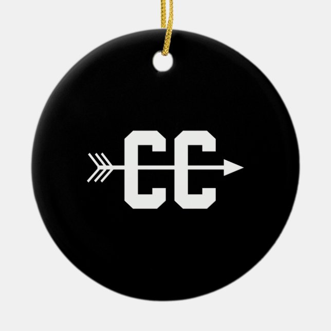 Cross Country CC Ceramic Ornament (Front)