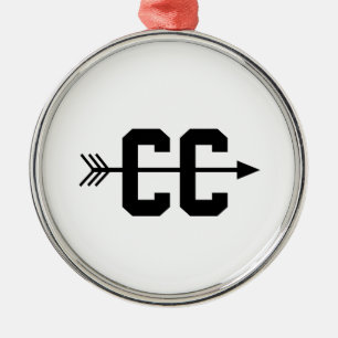 Cross Country CC Metal Ornament