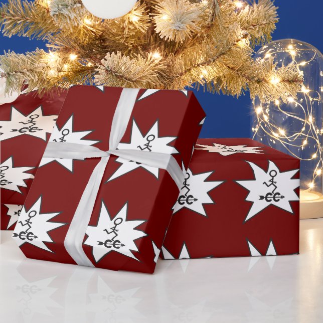 Cross Country CC Symbol Running Themed Gift Wrap (Holidays)