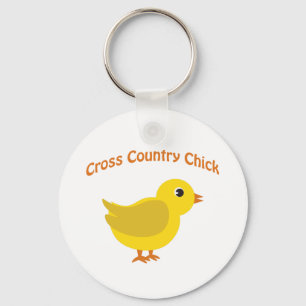 Cross country Chick Keychain