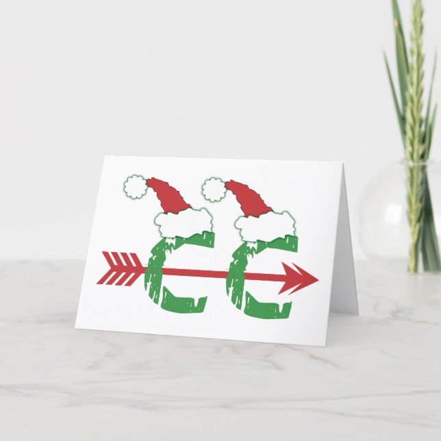 Cross Country Christmas © Running Symbol Card (Front)