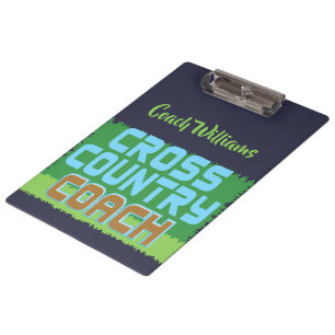 Cross Country Coach Personalized Clipboard