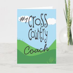 Cross Country Coach Thank You Card